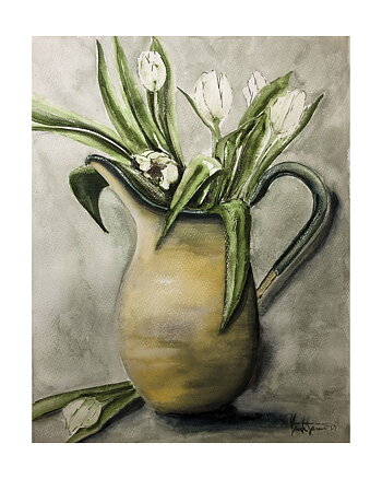 Vita Tulpaner - Poster