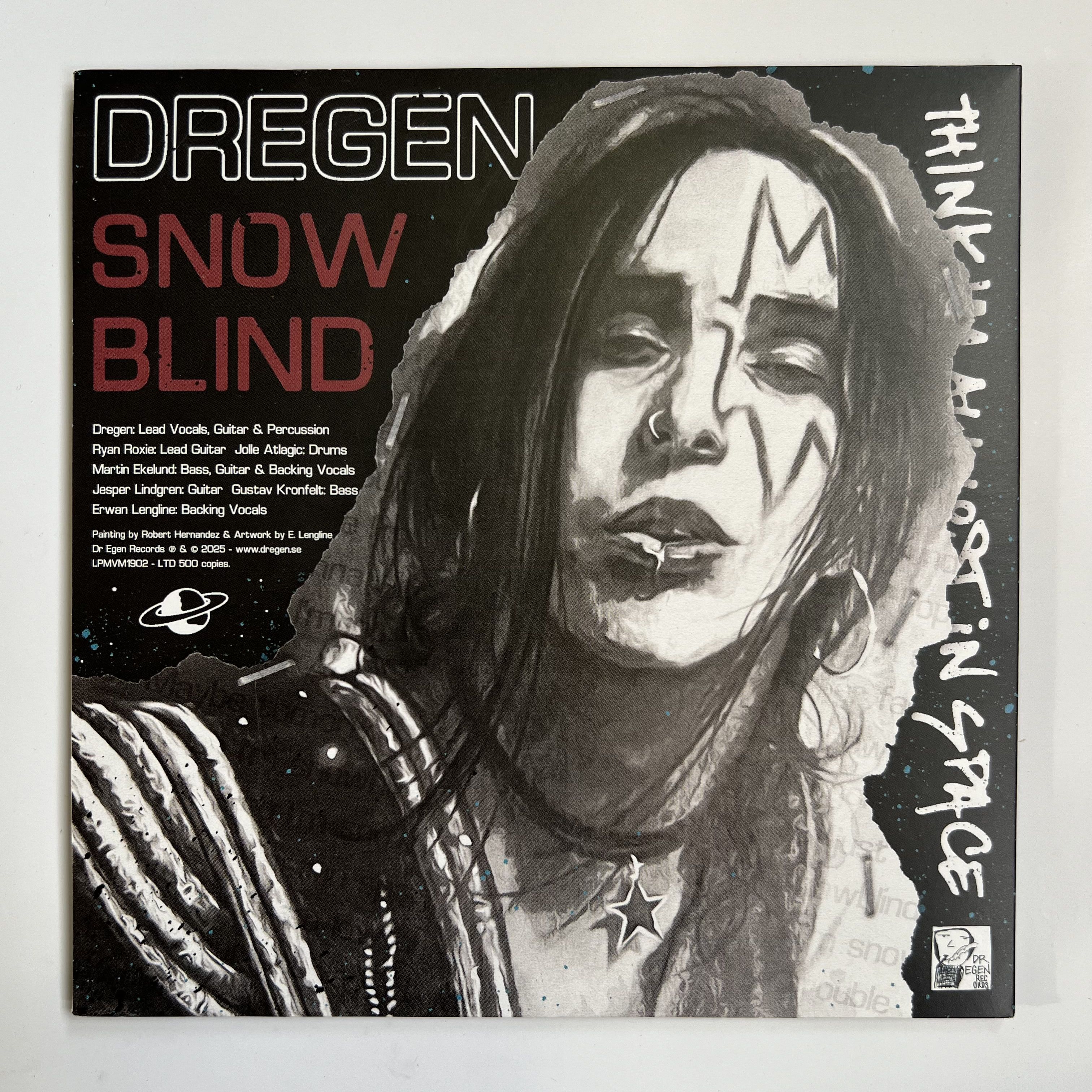 DREGEN - SNOW BLIND / STRANGE WAYS, 7" (BLUE/BROWN MARBLE VINYL) - 2