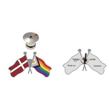 Inter Progress Pride / danske flag pins