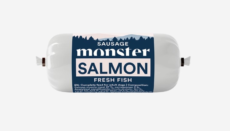 Monster Dog Sausage Salmon, 200g
