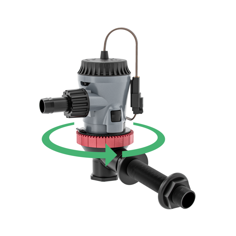 AQUA O2 FLEX MOUNT BELÜFTERPUMPE 800 GPH, 12V - 3
