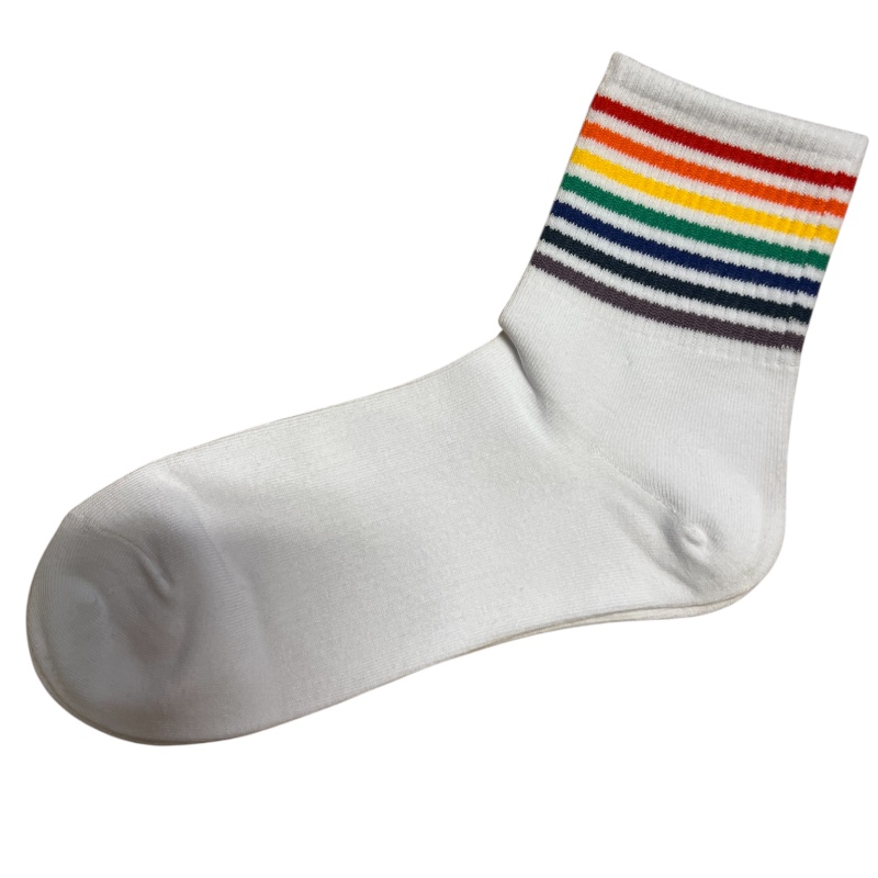 Sneakers socks with thin pride stripes - 2