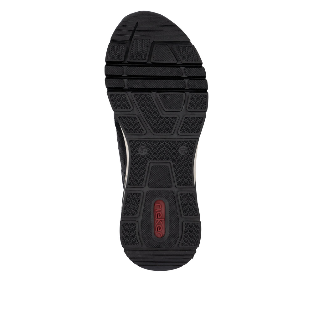 Rieker Damsneaker snabbsnörning Svart - 7
