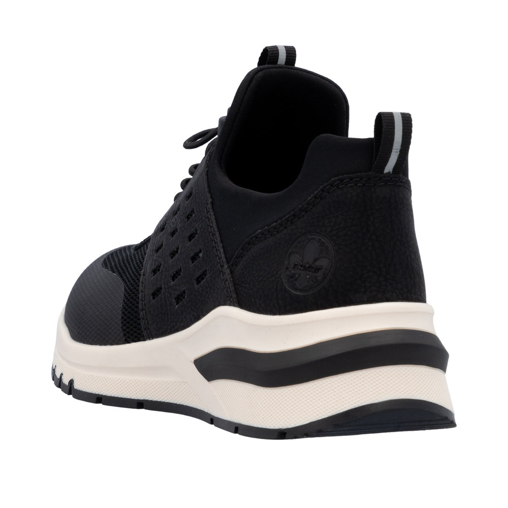 Rieker Damsneaker snabbsnörning Svart - 3