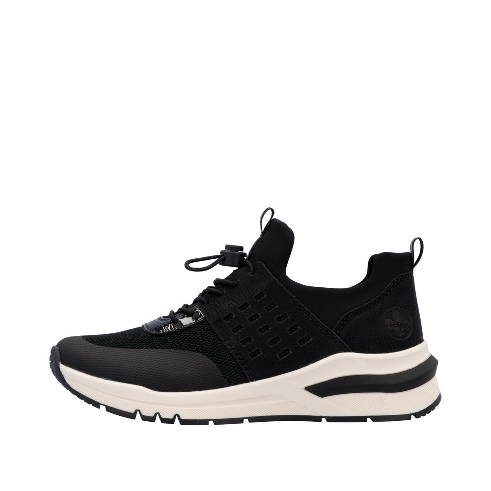 Rieker Damsneaker snabbsnörning Svart - 5
