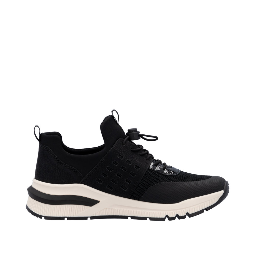 Rieker Damsneaker snabbsnörning Svart - 2