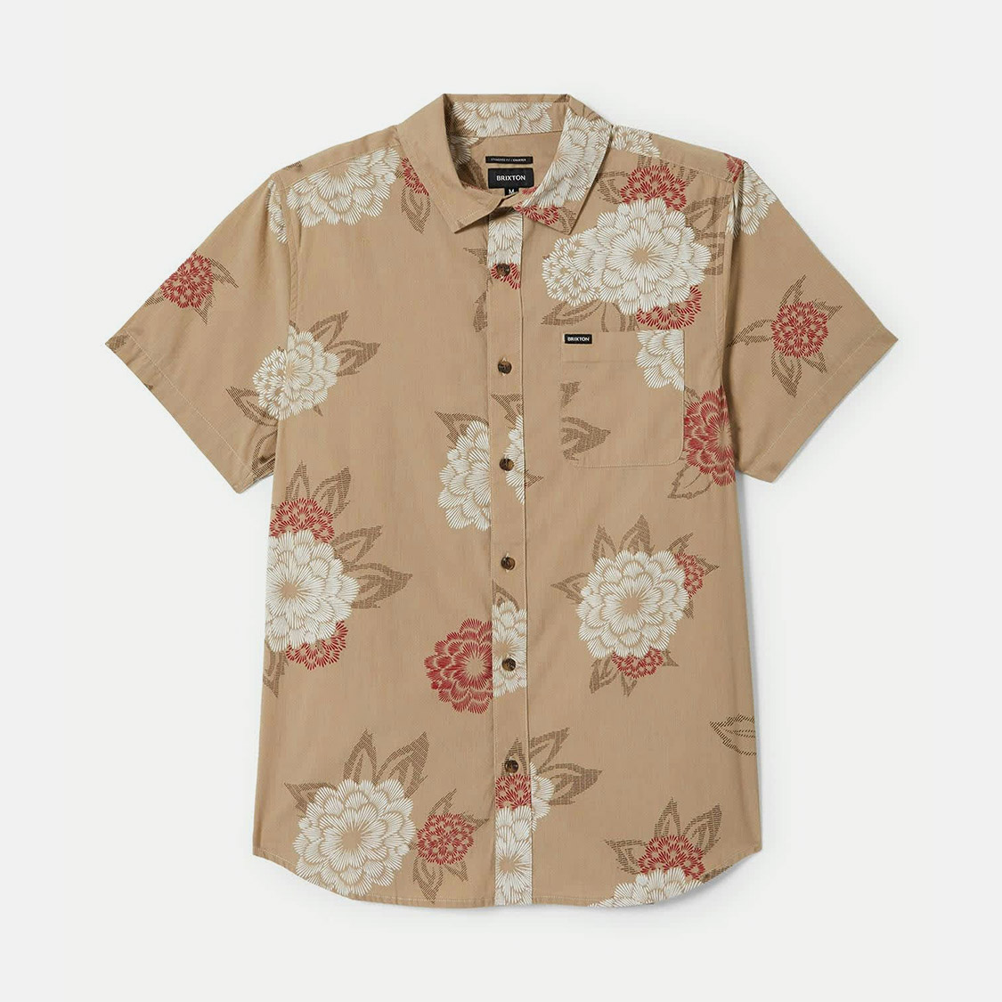 Brixton - Charter Print SS Shirt Cream/Painterly Floral - 6