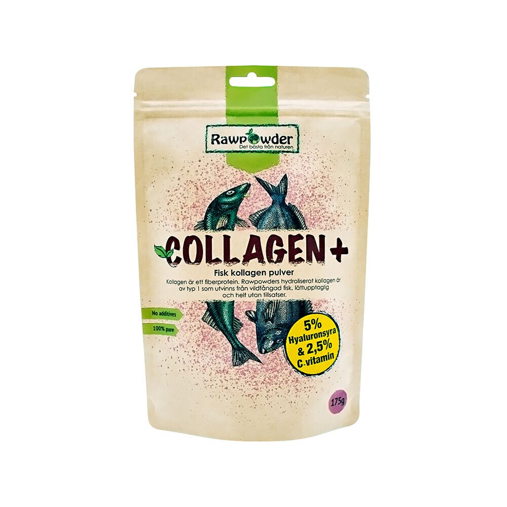Collagen Plus Hyaluronsyra vit C 175g - Rawpowder