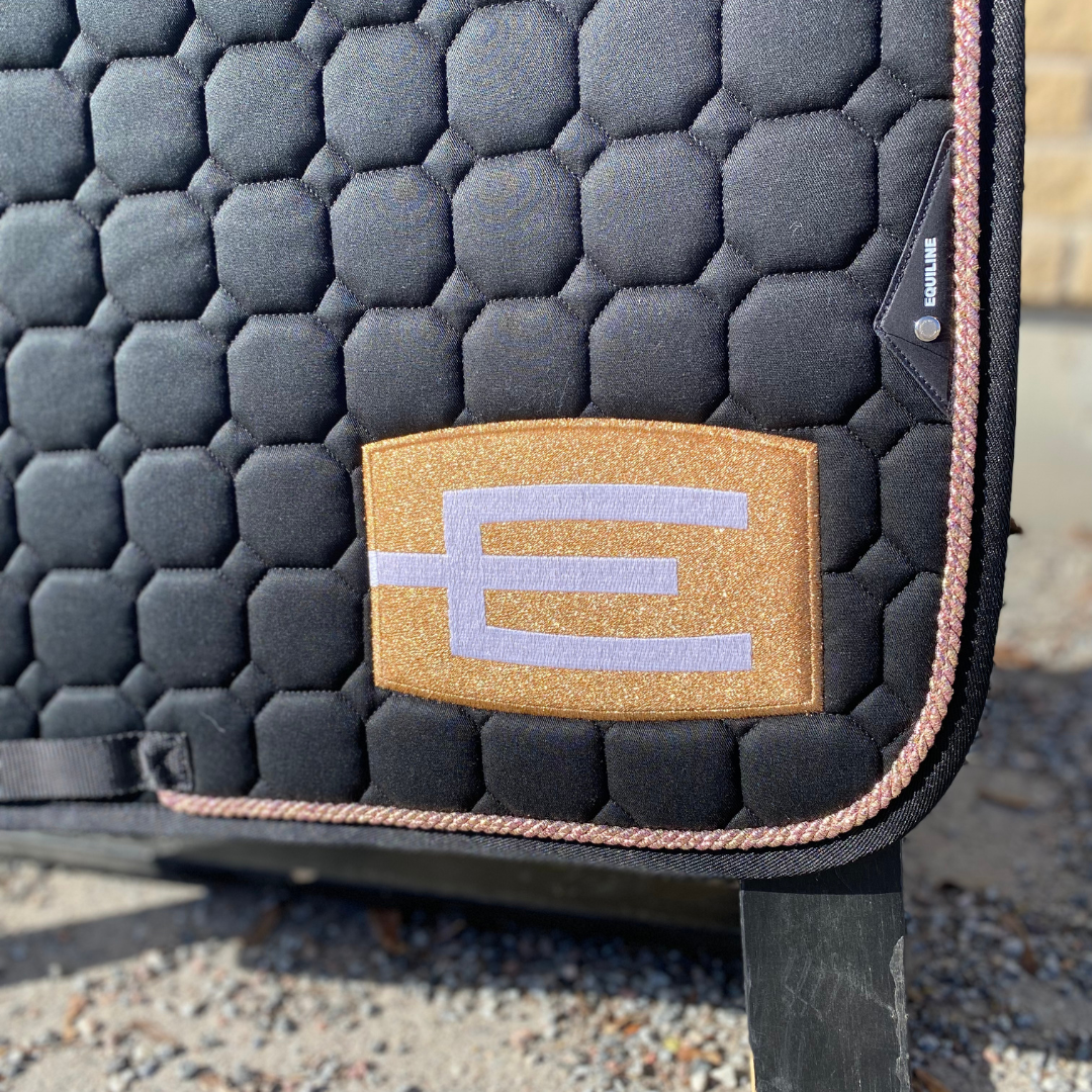 EQUILINE HOPPSCHABRAK MED E-LOGGA E71  BLACK GL.ROSEGOLD-WHITE P89 - 2