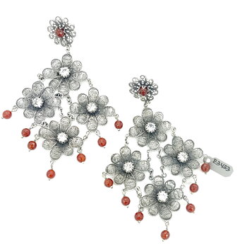 LACE/ 4 FLOWERS DIAMOND SHAPE