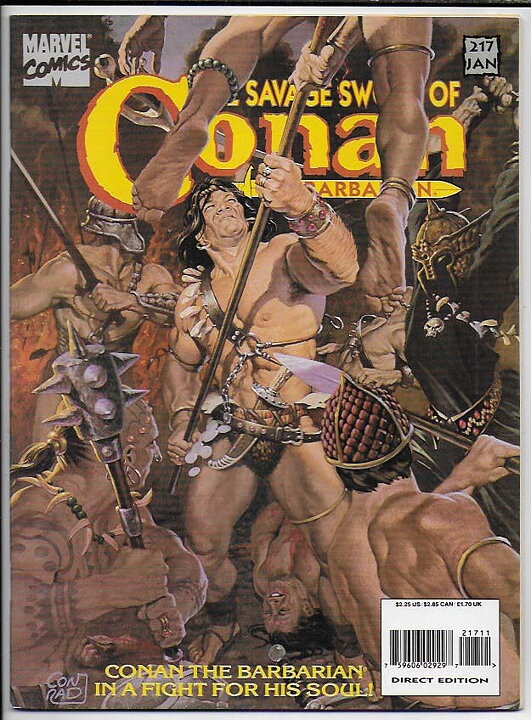 Savage Sword of Conan # 217 VF+