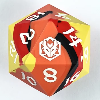 55MM Chonk Rubber Silicon D20 The Fire Ball