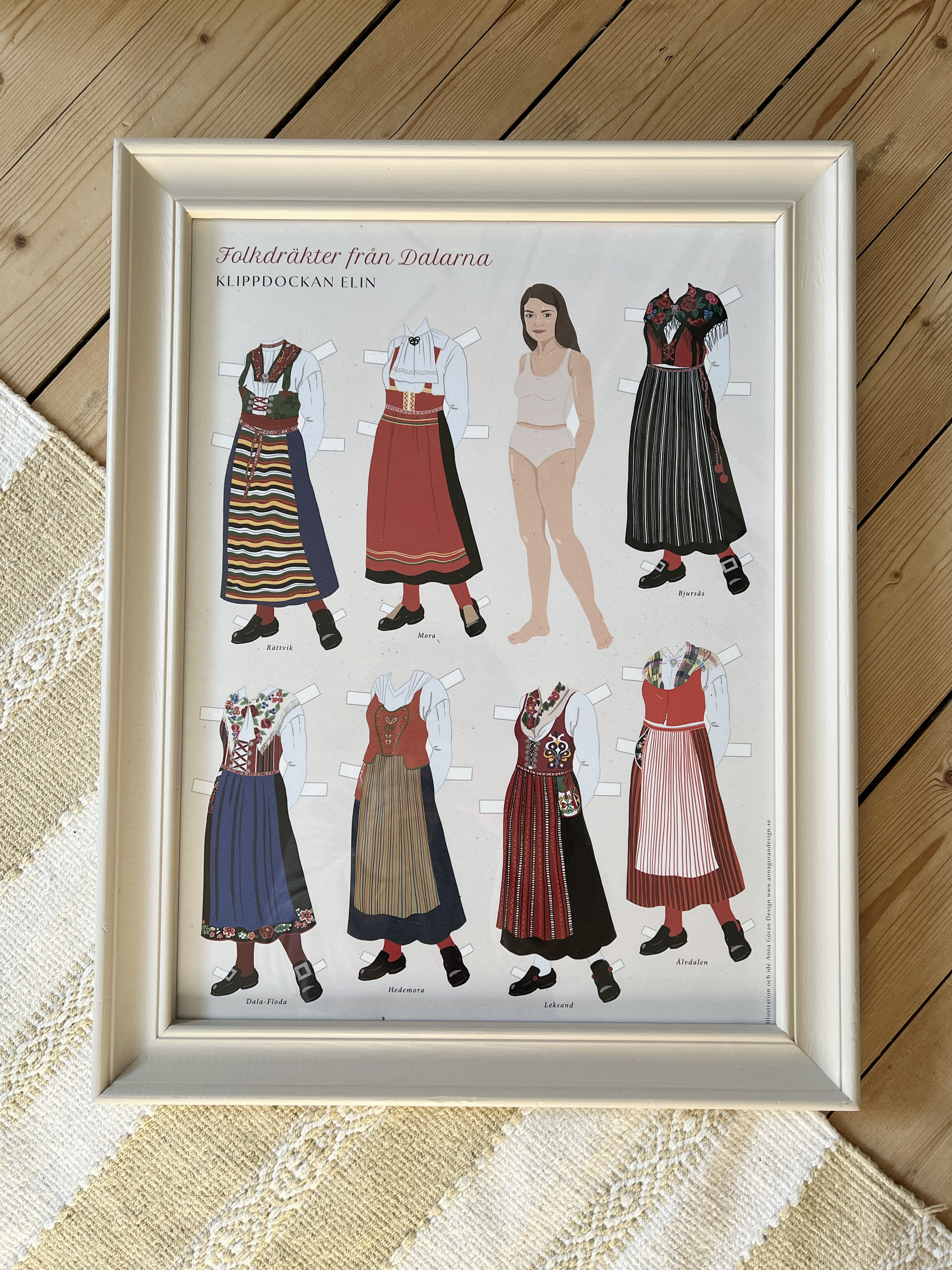 Folkdräkter från Dalarna Klippdocka ark 
