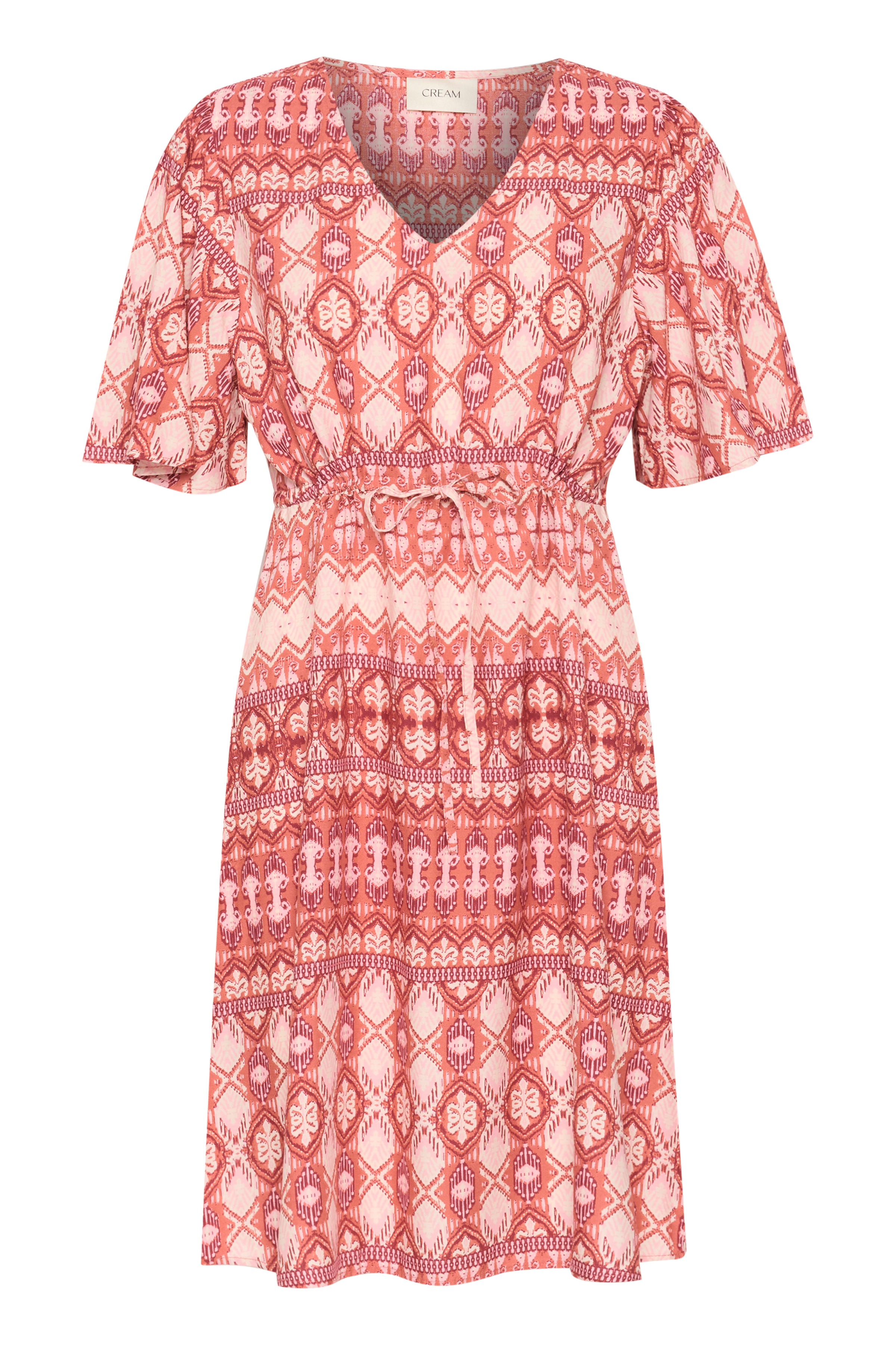 CRTIAH DRESS - ETHNIC GEOMETRIC - CREAM