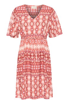 CRTIAH DRESS - ETHNIC GEOMETRIC - CREAM