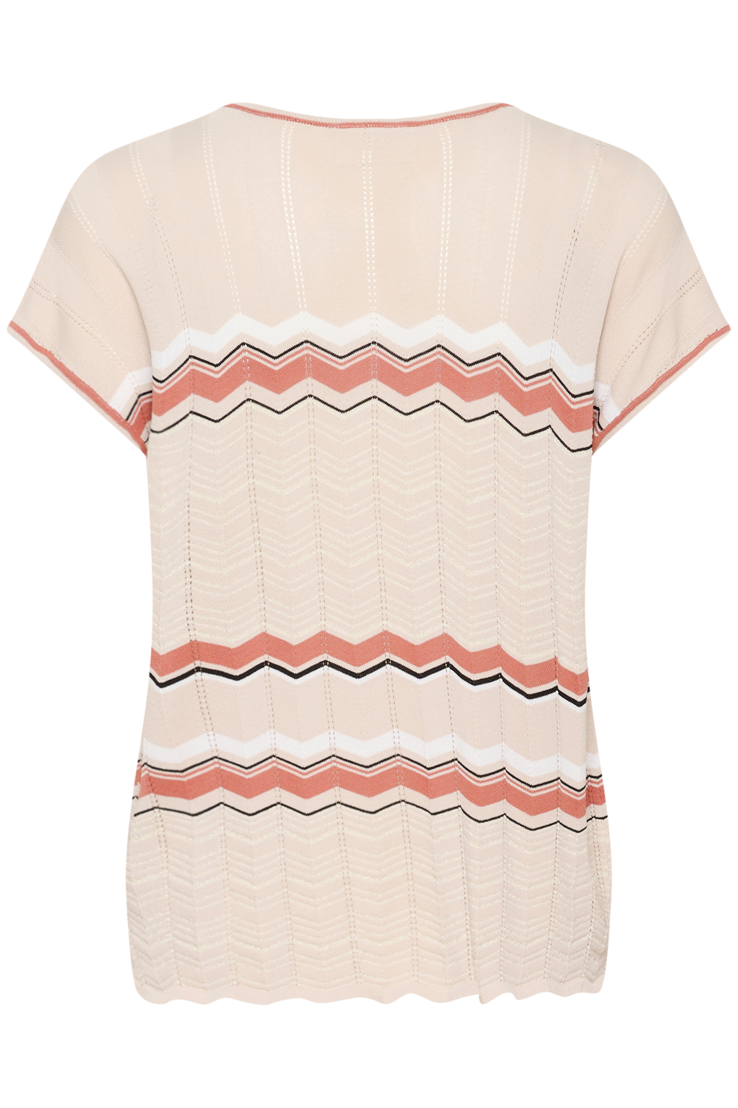 CRTOMMIN KNIT BLOUSE - BRUCHETTA ZIGZAG - CREAM - 3