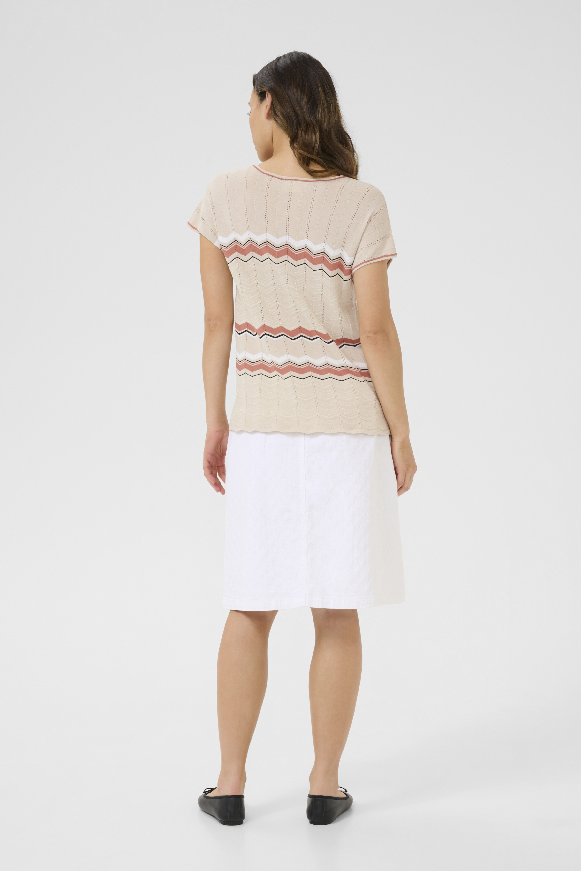 CRTOMMIN KNIT BLOUSE - BRUCHETTA ZIGZAG - CREAM - 5