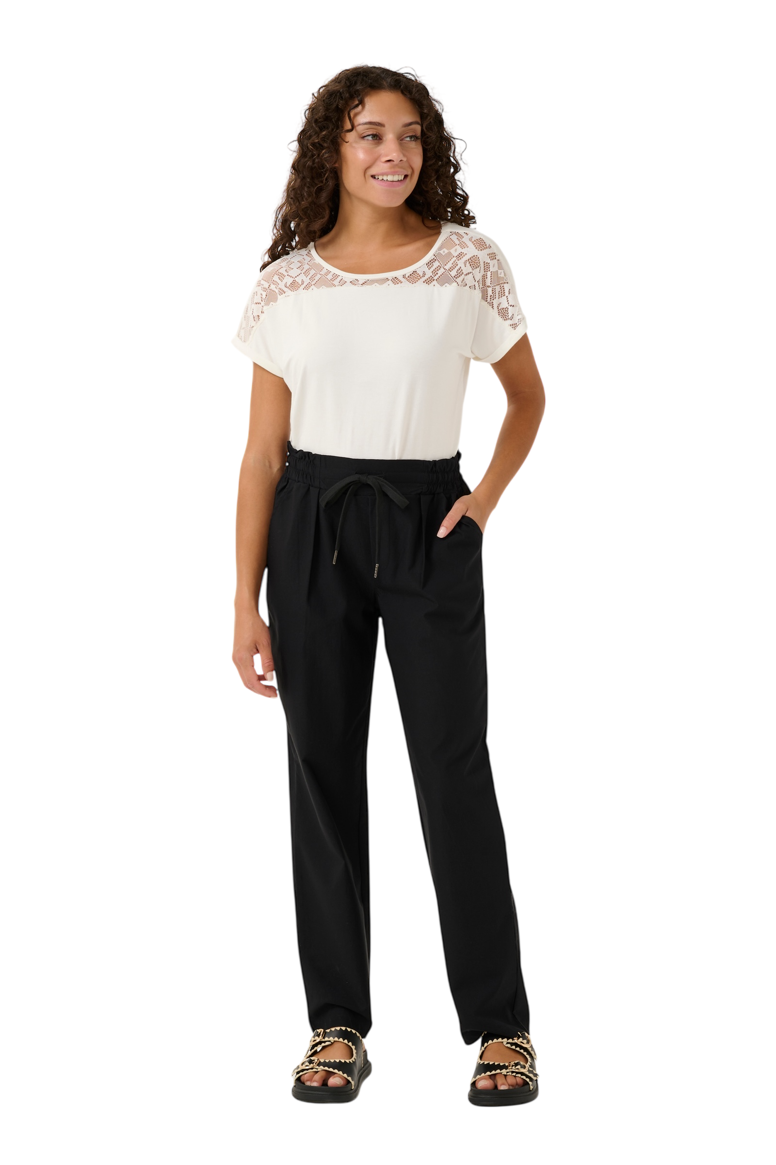 CRTESS PANT - BLACK - CREAM