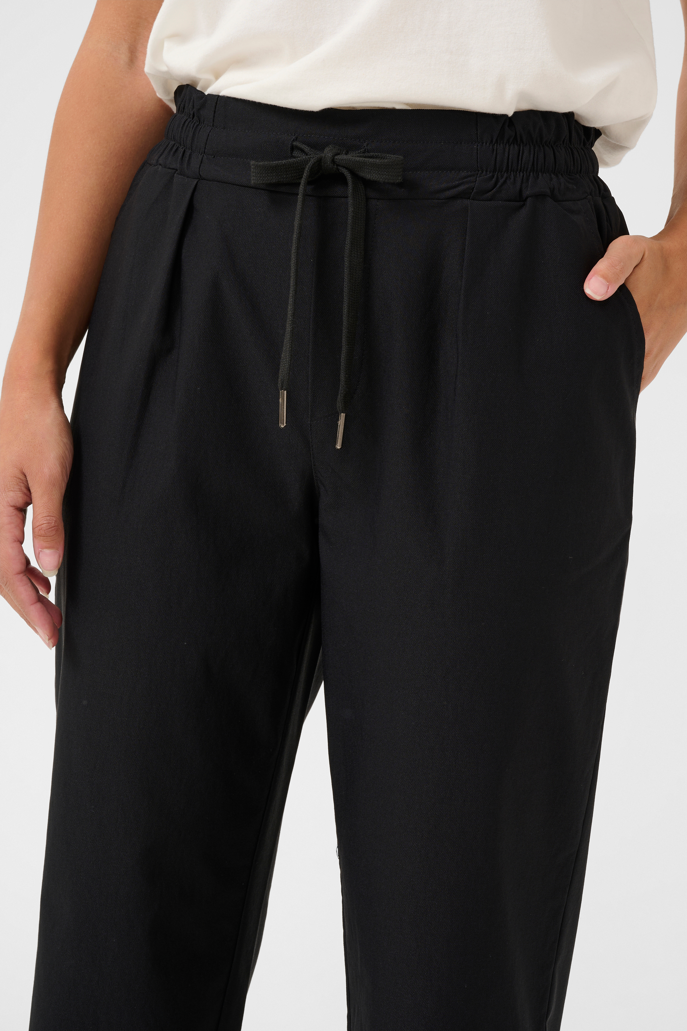 CRTESS PANT - BLACK - CREAM - 4