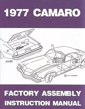 1977 Chevrolet Camaro Factory Assembly Instruction Manual