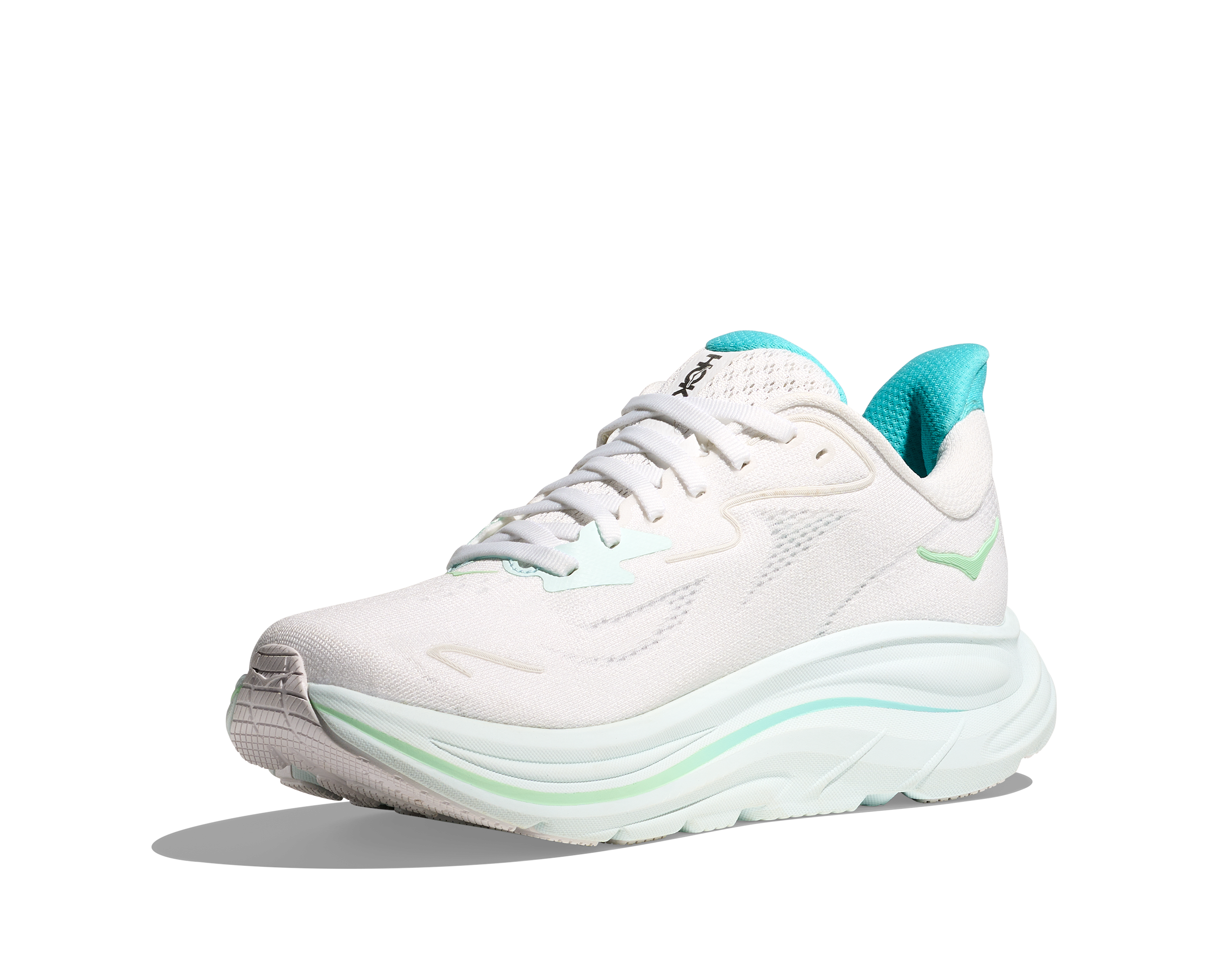 Hoka One One W Clifton 10 - White/Cielo Blue - 3