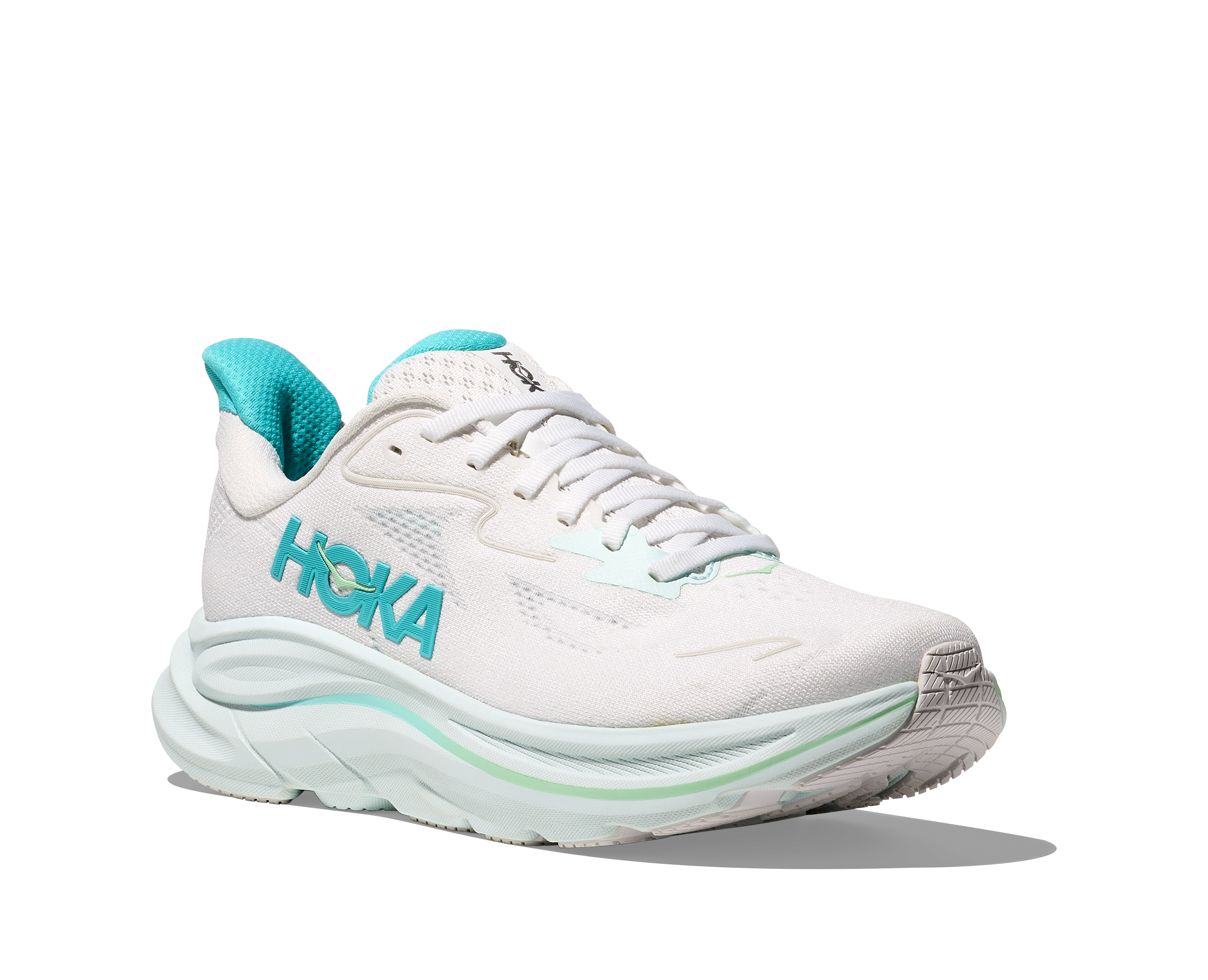 Hoka One One W Clifton 10 - White/Cielo Blue - 4