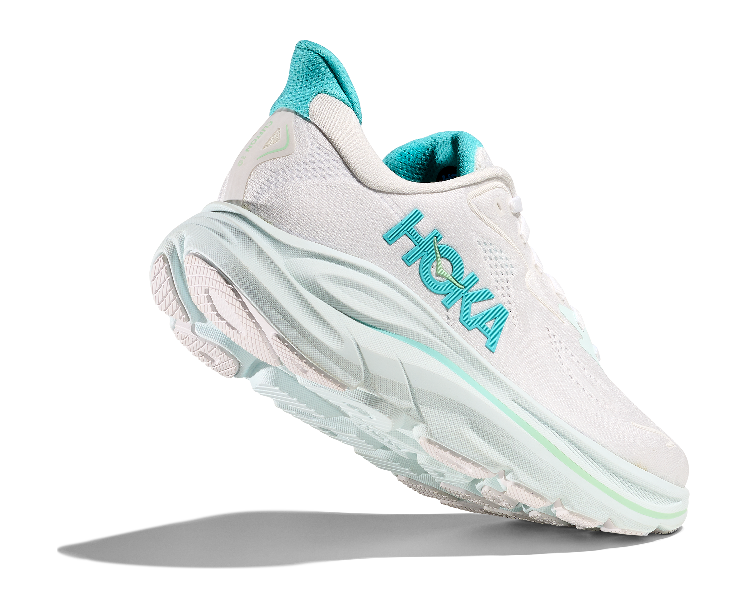 Hoka One One W Clifton 10 - White/Cielo Blue - 5