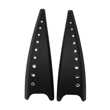 Safe Riding Premium Covers for S2 Stirrups - Rhinestone Black