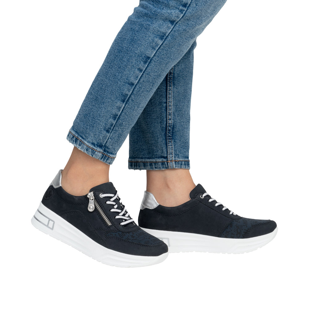 Rieker Damsneaker X-tra Wide Navy - 9