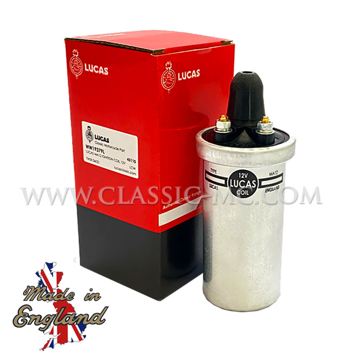 IGNITION COIL 12V, LUCAS (48 MM) MA12 OIL