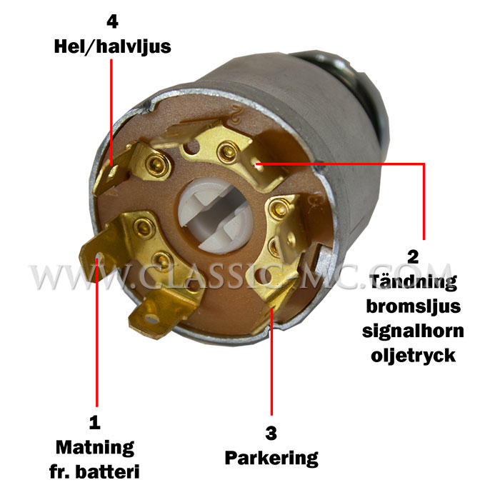 IGNITION SWITCH -1979, 4-POS LUCAS - 3