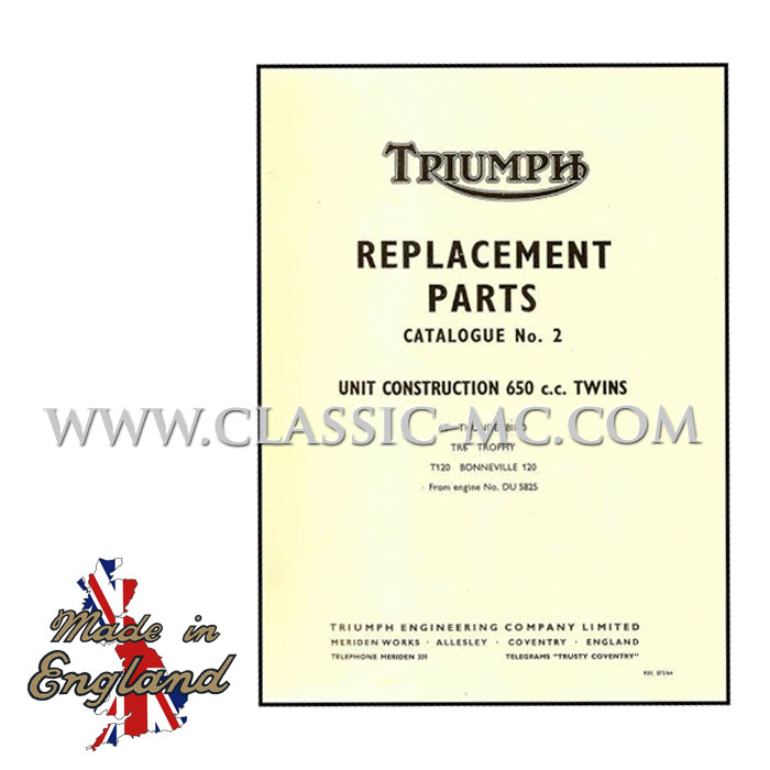SPARE PARTS LIST 1965, 6T/TR6/T120 (DU13375-)