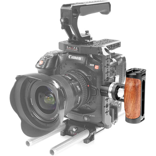 SHAPE Universal Pivoting Side Wooden Handgrip NATO Clamp with ARRI Rosette - 2