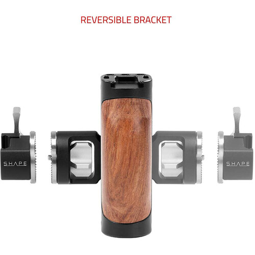 SHAPE Universal Pivoting Side Wooden Handgrip NATO Clamp with ARRI Rosette - 3