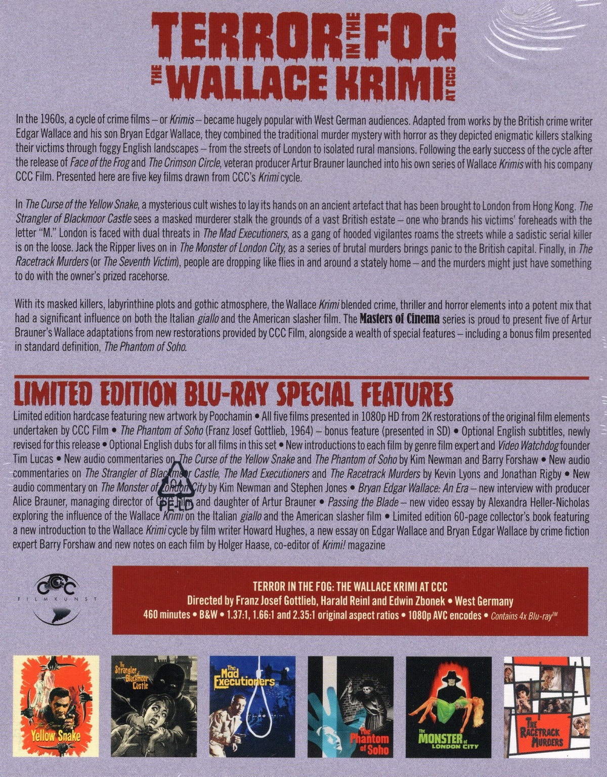 Terror in the Fog: Wallace Krimi at CCC (Limited Edition) (ej svensk text) (Blu-ray) - 2