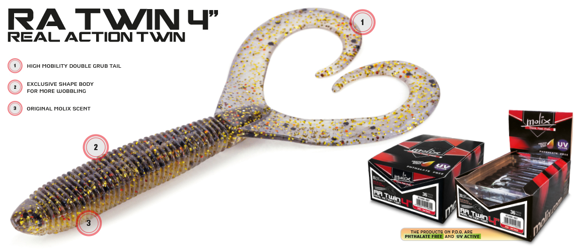 Molix RA Twin 4" 5-pack - 2