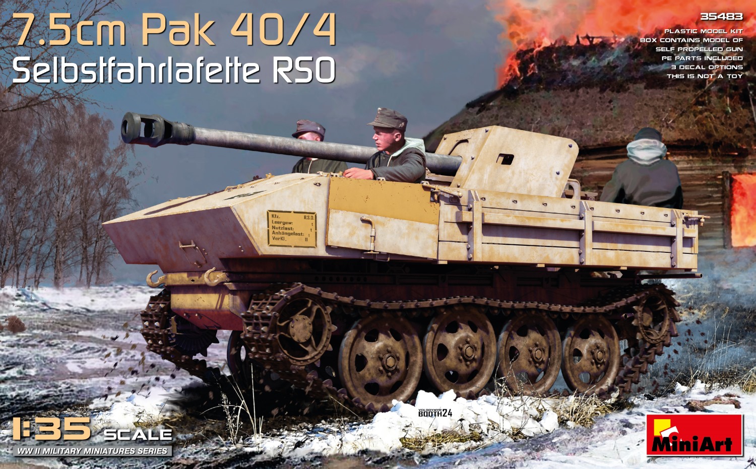 1/35 7.5cm Pak 40/4 auf gep. Selbstfahrlafette RSO