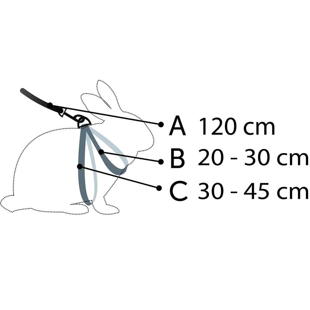 Kaninsele med koppel. Hals 20-30cm Bröst30-45cm - 2