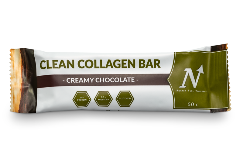 Clean Collagen Bar Creamy Chocolate 12x50 g - Nyttoteket