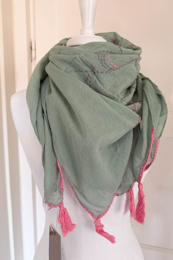 Culture - Trititrat Scarf Green Combo - 2