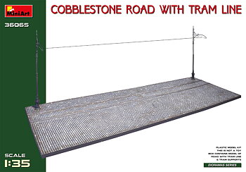 1/35 Cobblestone Road w Tram Line (Injection mold)