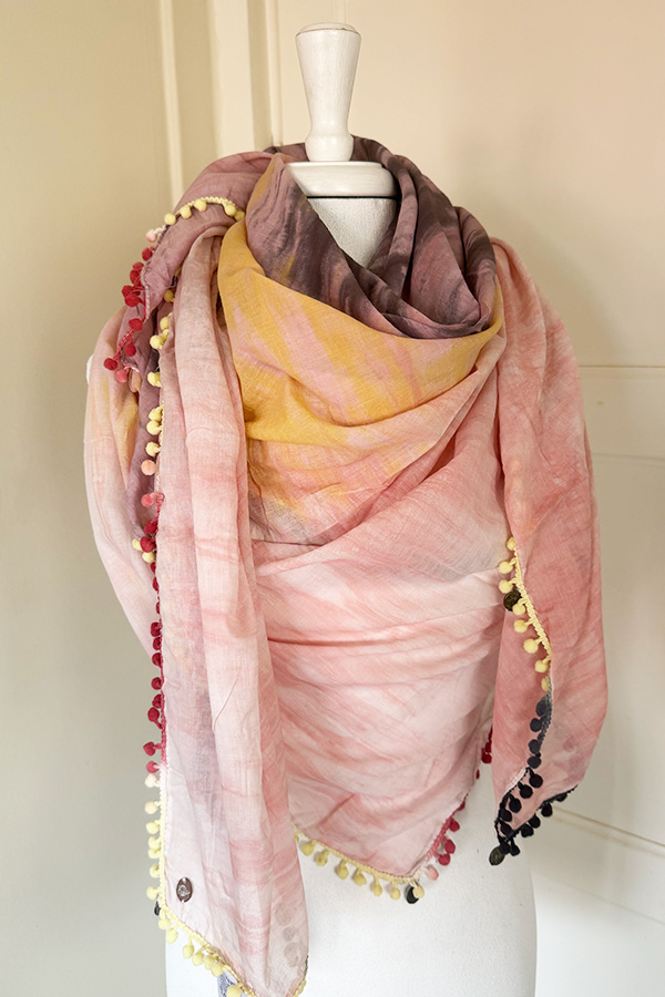 Culture - Rosensparre Scarf Pink Berry Combo - 3