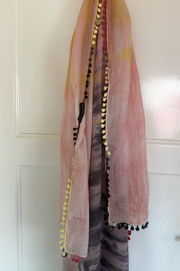 Culture - Rosensparre Scarf Pink Berry Combo - 7