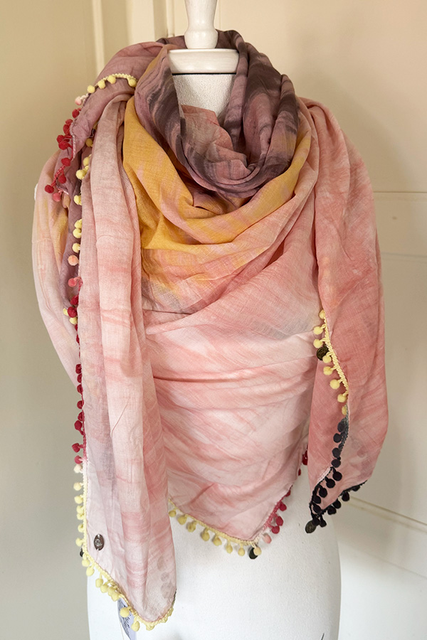 Culture - Rosensparre Scarf Pink Berry Combo - 4