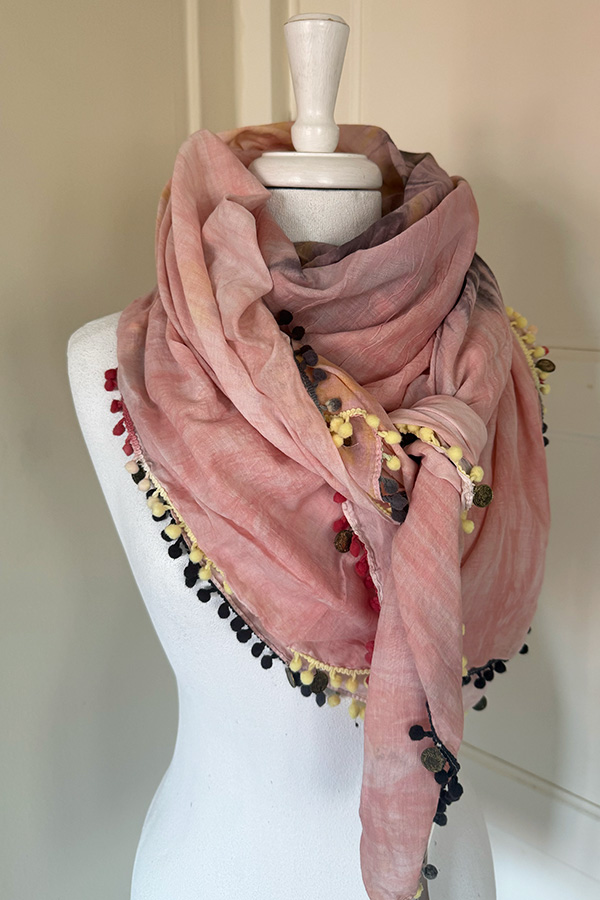 Culture - Rosensparre Scarf Pink Berry Combo - 5