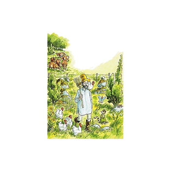 Postcard Kackel i grönsakslandet