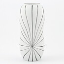 Stig Lindberg (Filigran 1951) Modern White Vase with Graphic Decor #218C 15 cm
