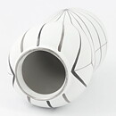 Stig Lindberg (Filigran 1951) Modern White Vase with Graphic Decor #218C 15 cm