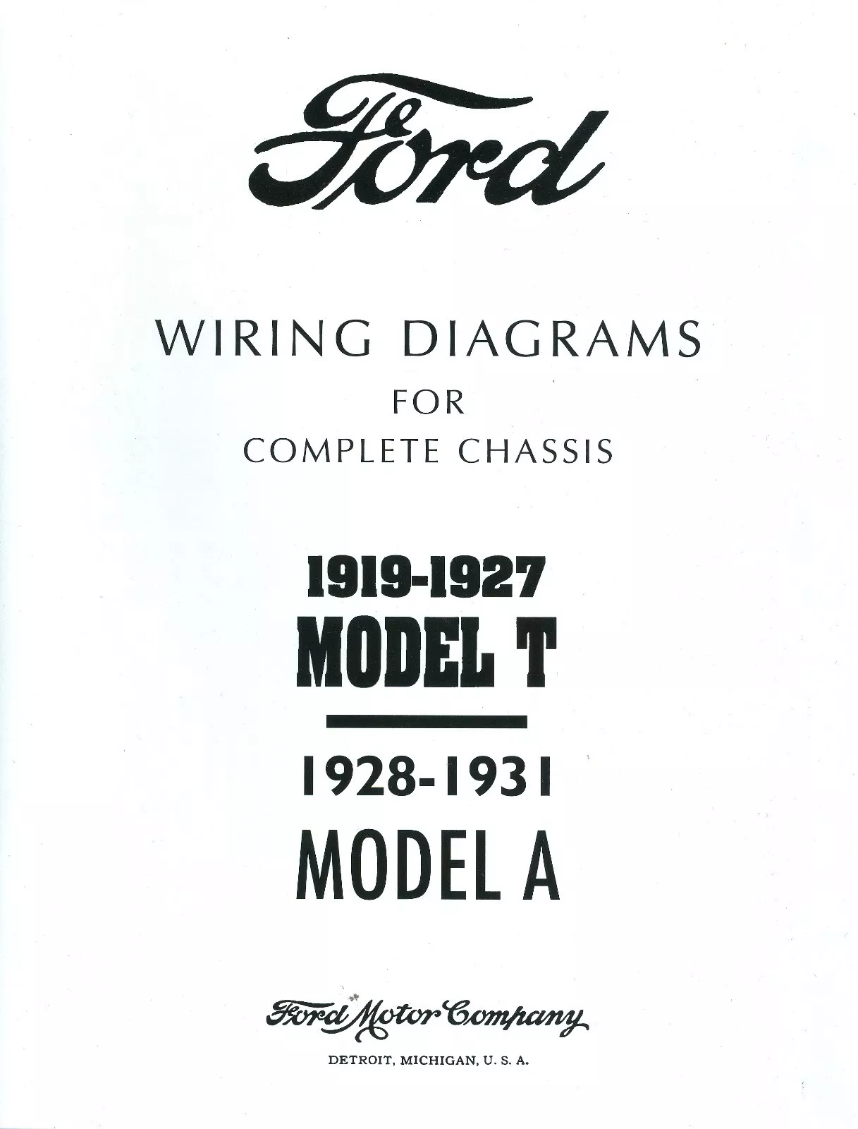 1919-1931 Ford Wiring Diagrams