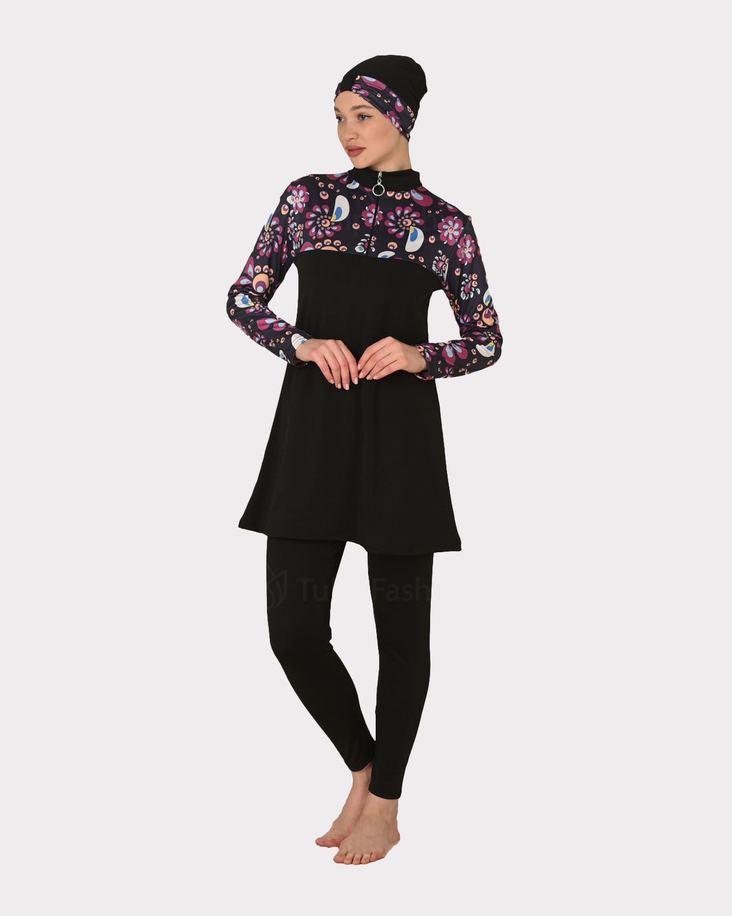 Muslim Swimsuit with hijab - Black